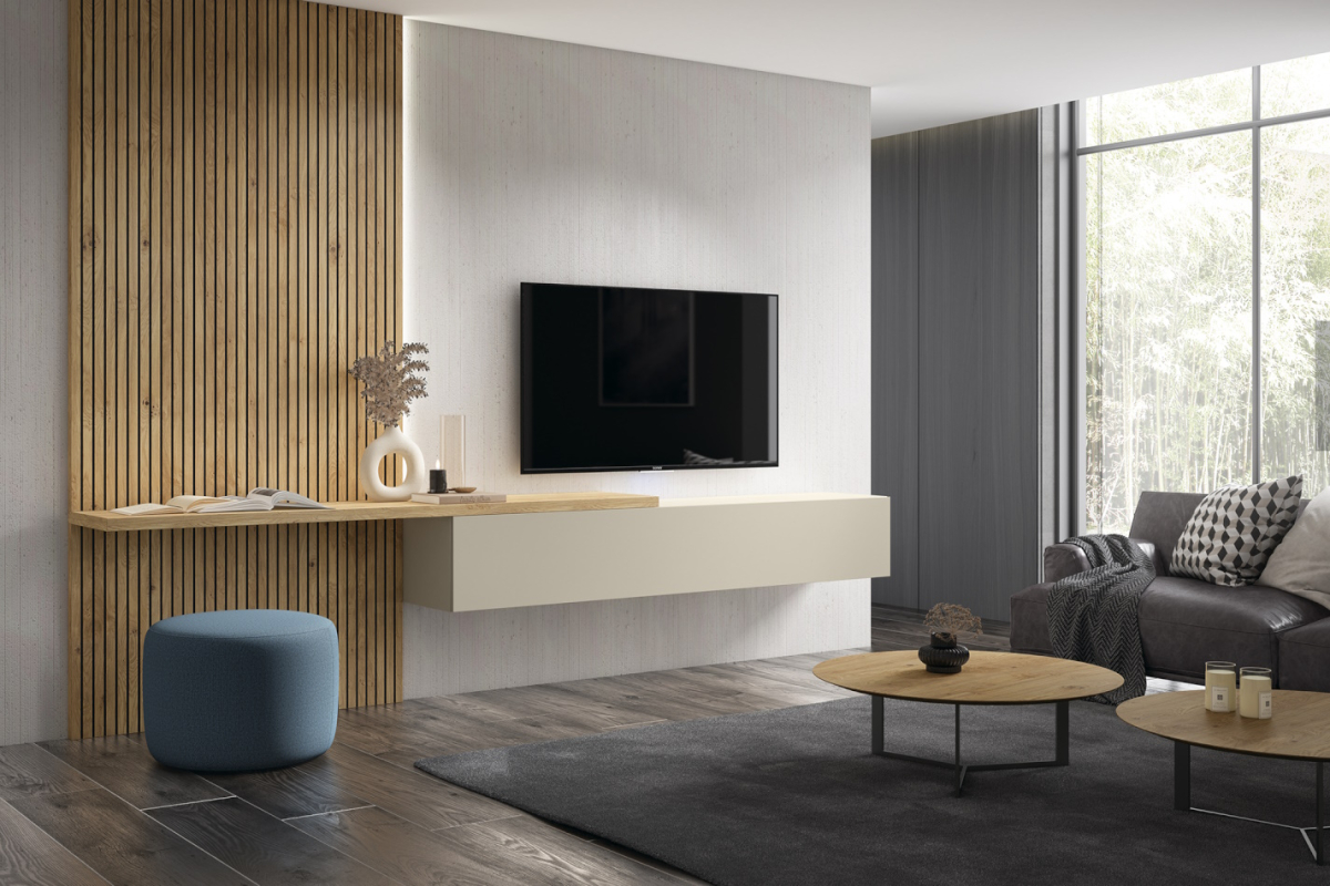 Mueble de televisión de salón moderno de Bocubi Mobiliario colección colección Ilusion Day 15