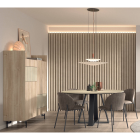 Mueble aparador moderno y mesa de comedor de Kazzano colección New Royal 201