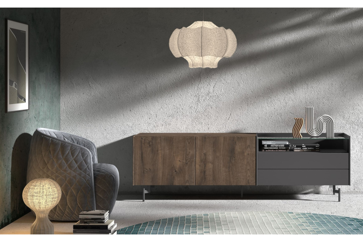 Mueble de TV moderno de comedor Kazzano colección New Royal 056