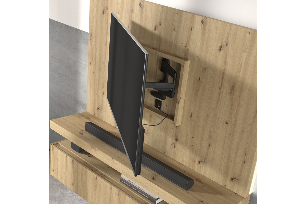 Detalle mueble de TV moderno de comedor Kazzano colección New Royal 093