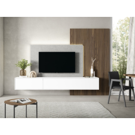 Mueble de televisión con panel de salón moderno de Bocubi Mobiliario colección Ilusion Day 04