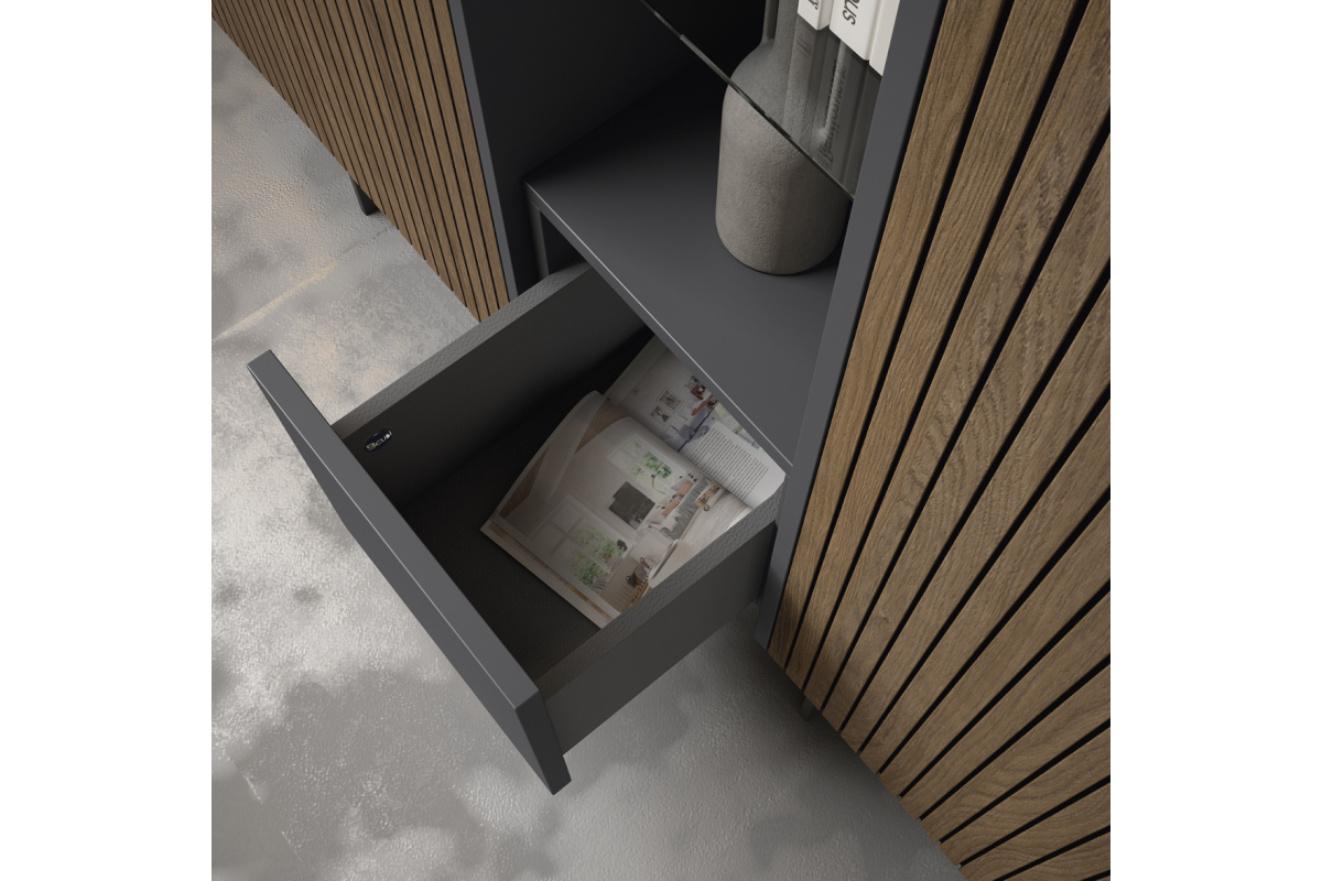 Detalle mueble aparador moderno comedor de Bocubi Mobiliario colección Ilusion Brave 03