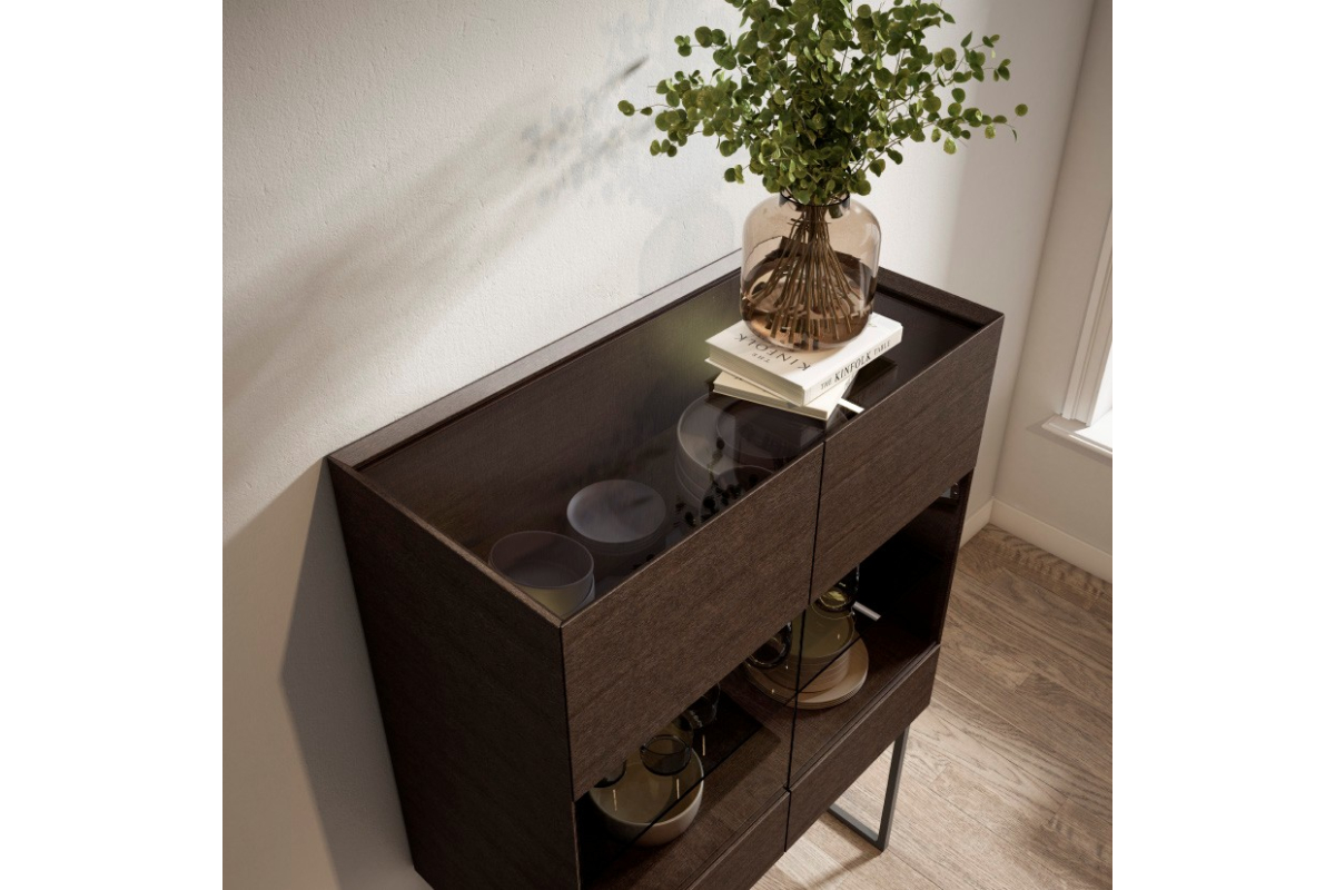 Detalle mueble aparador con diseño moderno de comedor de A. Britos colección Ideas 703