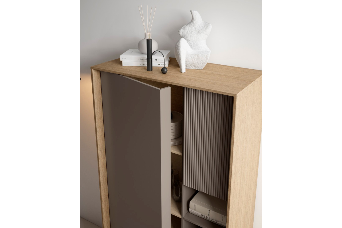 Detalle mueble aparador con diseño moderno de salón de A. Britos colección Ideas 702