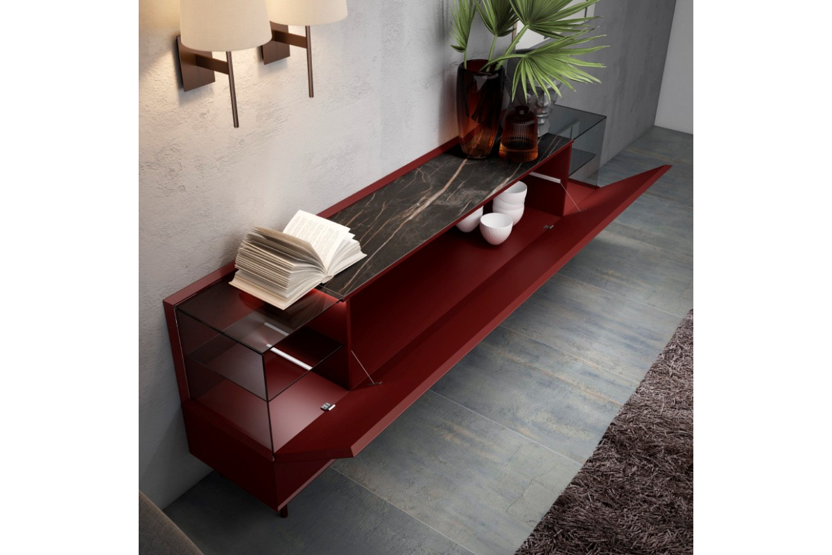 Detalle mueble aparador con diseño de comedor A. Britos colección Ideas 734