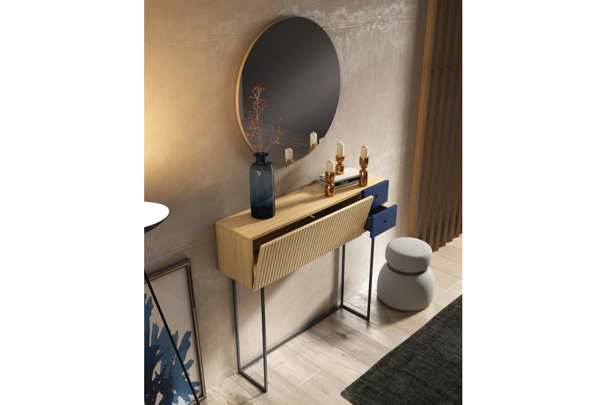 Detalle mueble recibidor moderno Bocubi Mobiliario Ilusion Brave 53