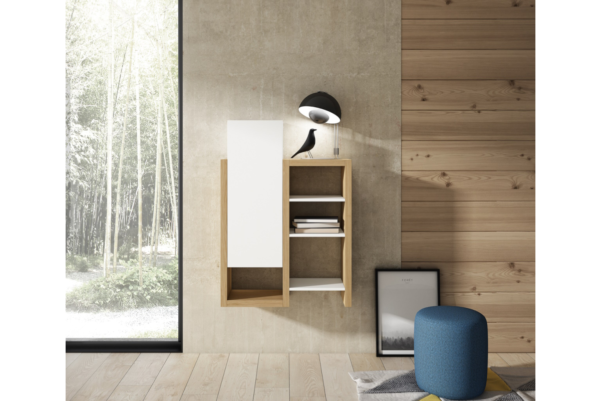 Mueble recibidor colgado moderno Bocubi Mobiliario Ilusion Brave 69