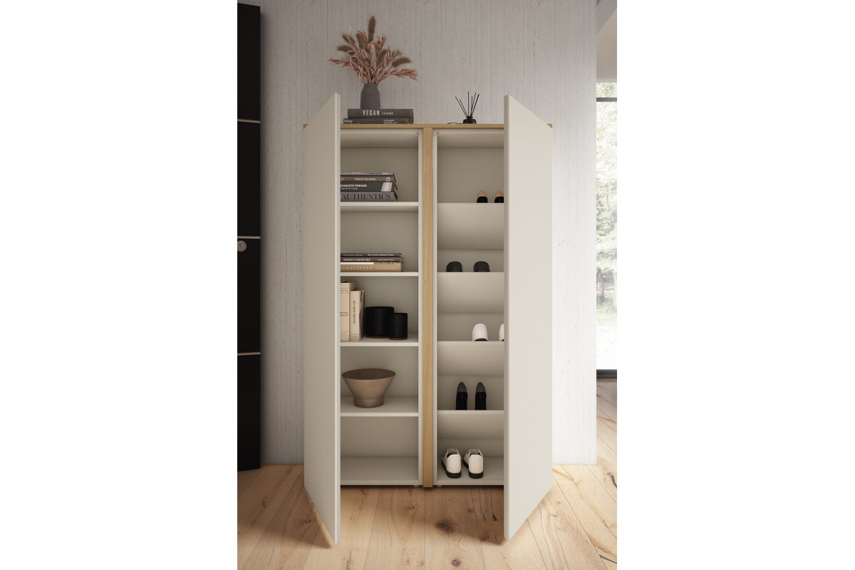 Detalle mueble zapatero moderno Bocubi Mobiliario Ilusion Brave 34