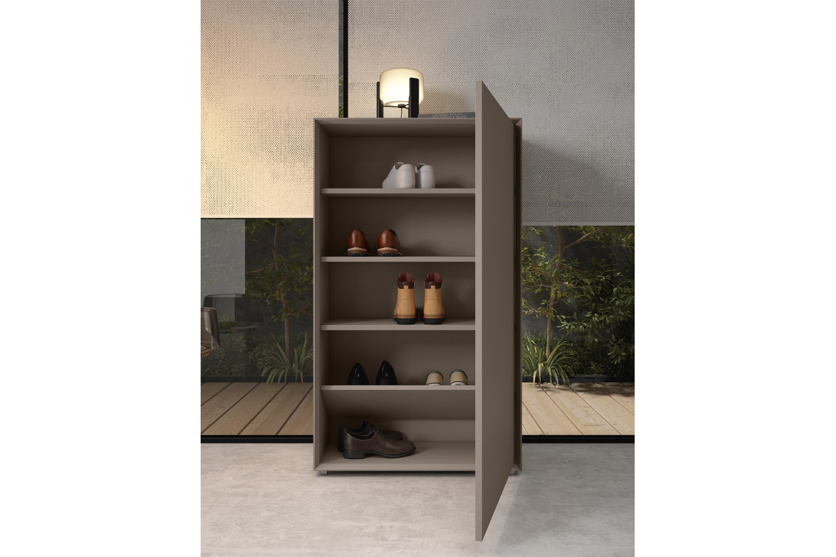 Detalle mueble zapatero moderno Bocubi Mobiliario Ilusion Brave 41