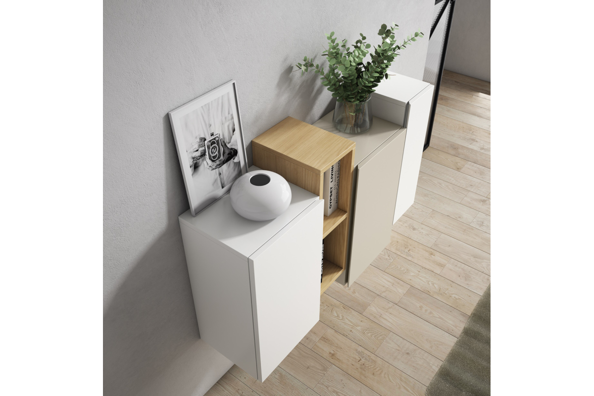 Detalle mueble recibidor moderno Bocubi Mobiliario Ilusion Brave 29