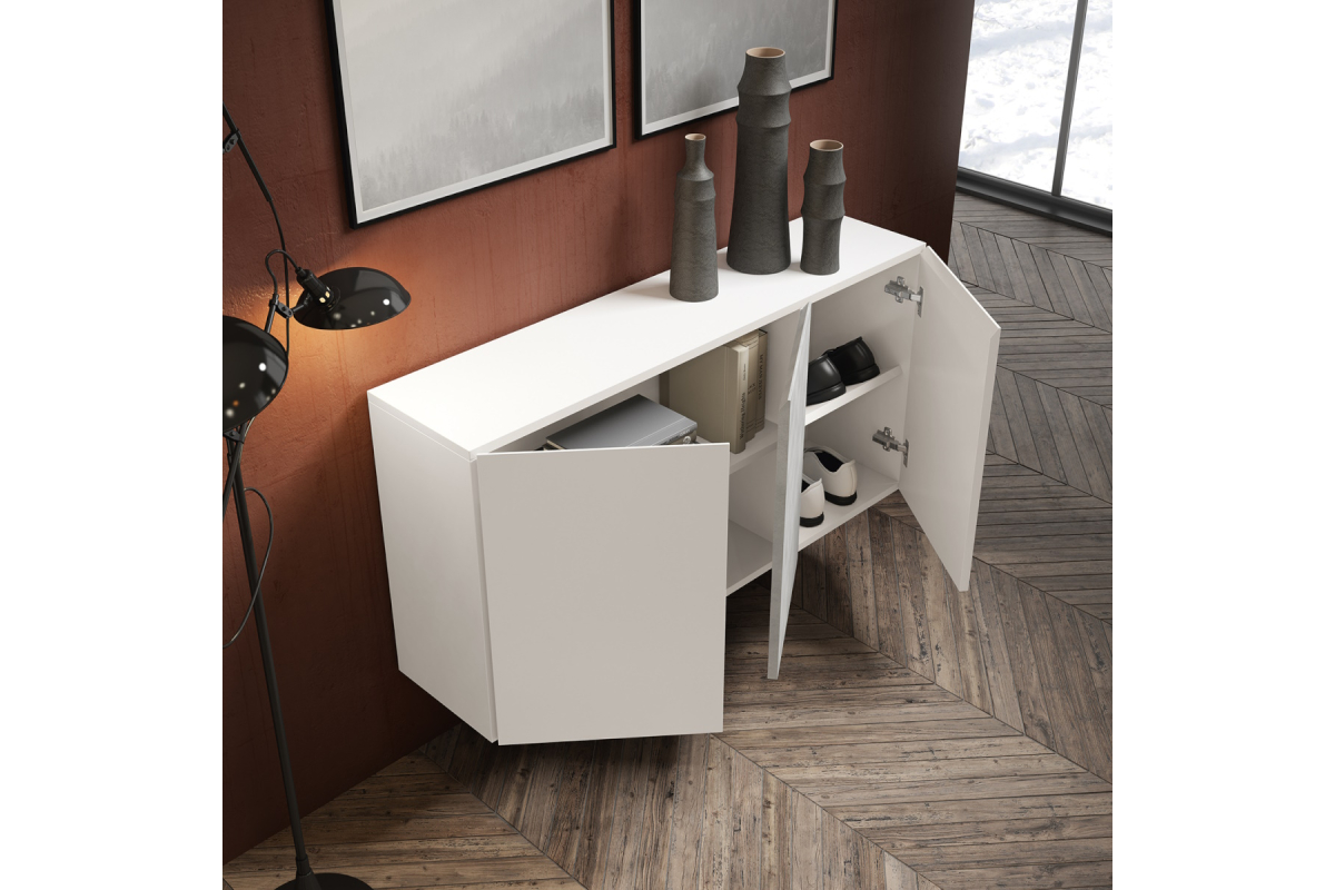 Detalle mueble recibidor zapatero moderno Bocubi Mobiliario Ilusion Brave 27