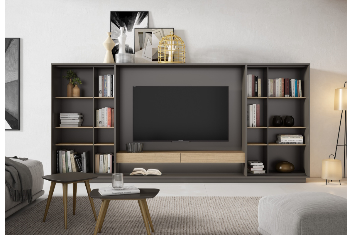 Mueble comedor librería moderno de A Brito colección Ideas 708