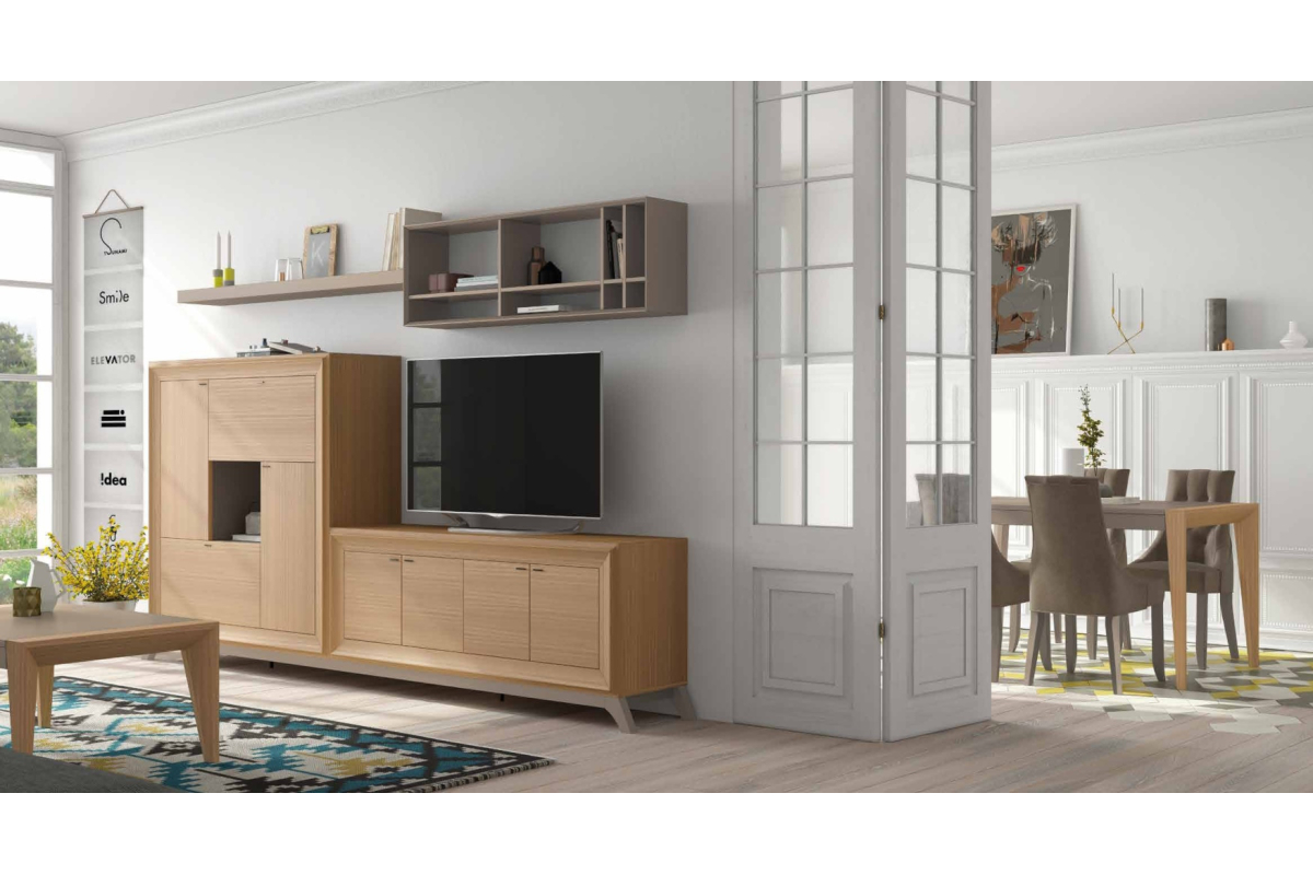 Mueble de salón contemporáneo y conjunto de mesas y sillas de comedor Heresshome colección Lgant 09