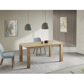 Mesa de comedor extensible con diseño moderno modelo Eco de Indesan