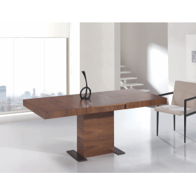 Mesa de comedor extensible y columna central con diseño moderno modelo Intempo de Indesan