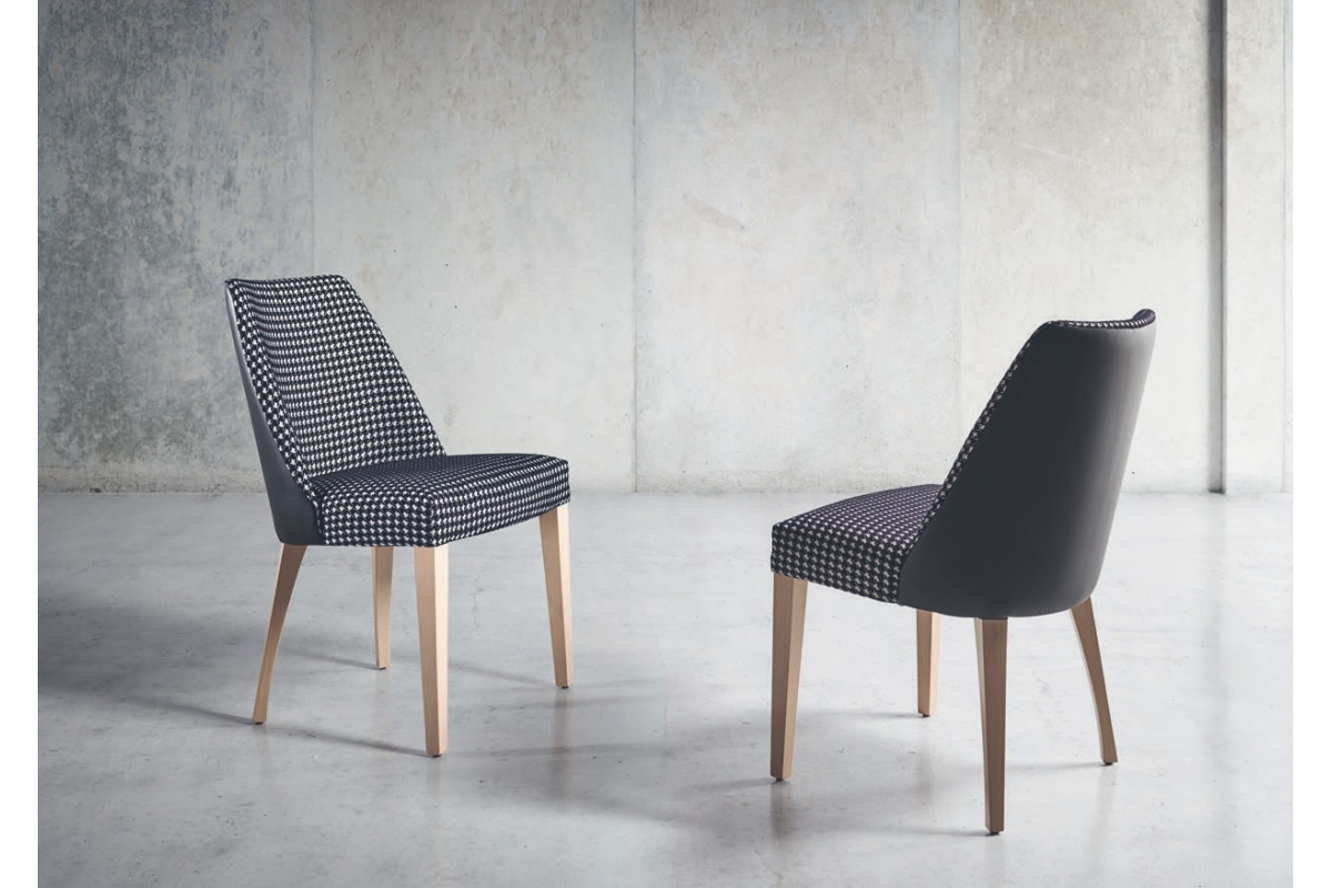 silla tapizada moderna de comedor modelo Florida combinada de Funcional Mobiliario Altair.jpg