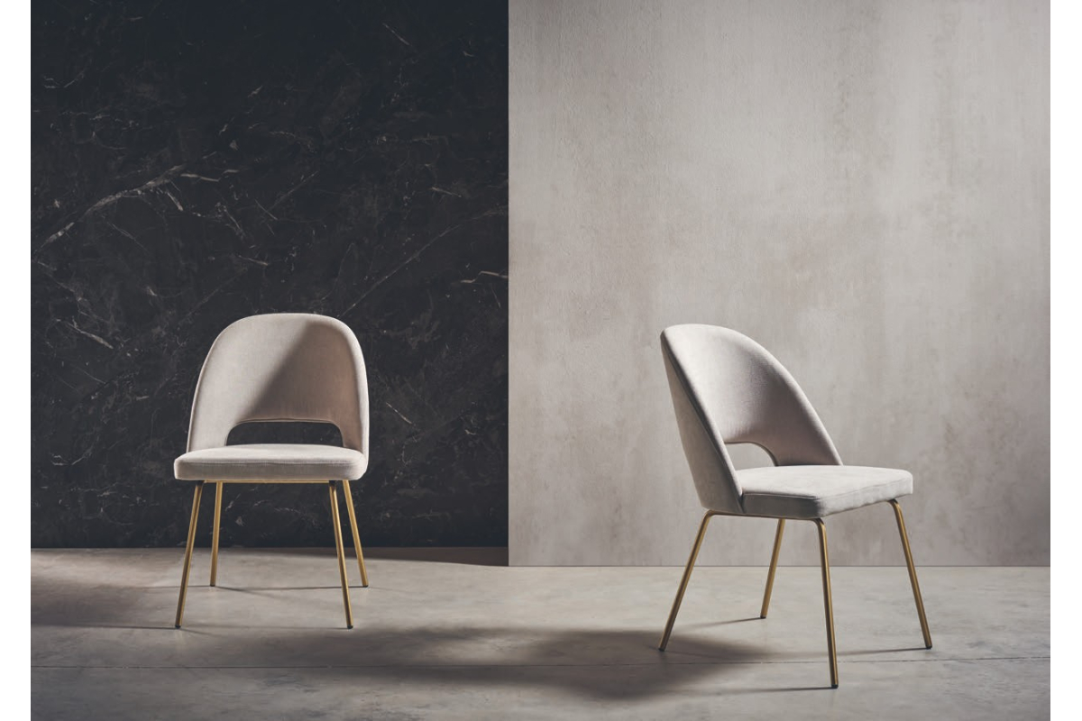 silla tapizada moderna de comedor modelo Lia de Funcional Mobiliario Altair