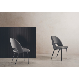 Silla tapizada moderna de comedor modelo Mika de Funcional Mobiliario Altair