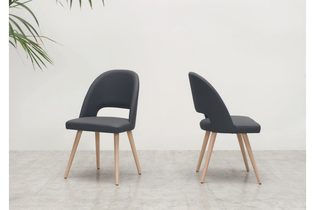 Silla tapizada moderna de comedor modelo Miranda de Funcional Mobiliario Altair