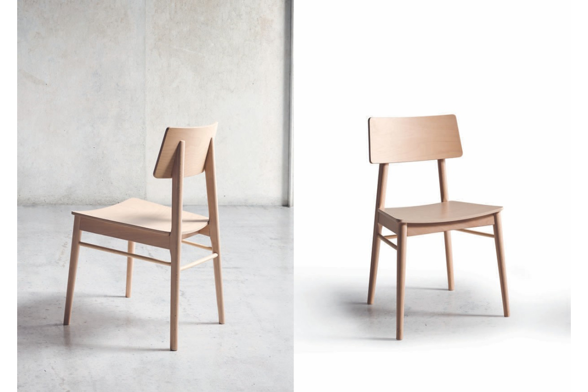 Silla de madera moderna de comedor modelo Pont de Funcional Mobiliario Altair