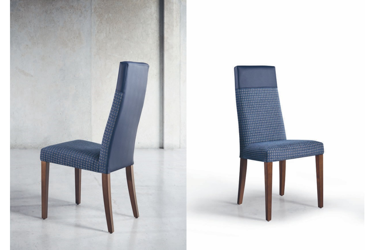 Silla tapizada moderna de comedor modelo Praga Combinada de Funcional Mobiliario Altair