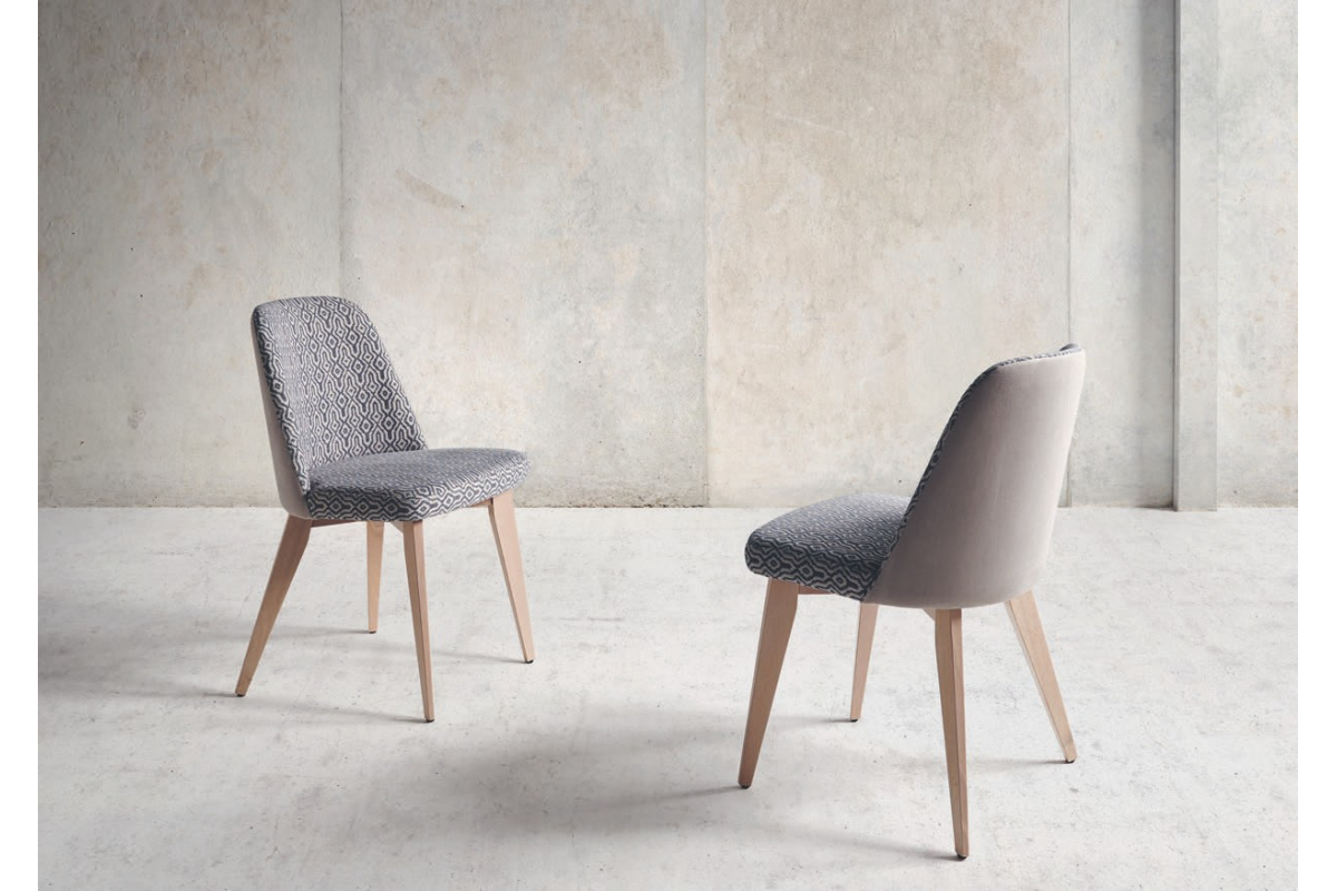 Silla tapizada moderna de comedor modelo Regina de Funcional Mobiliario Altair