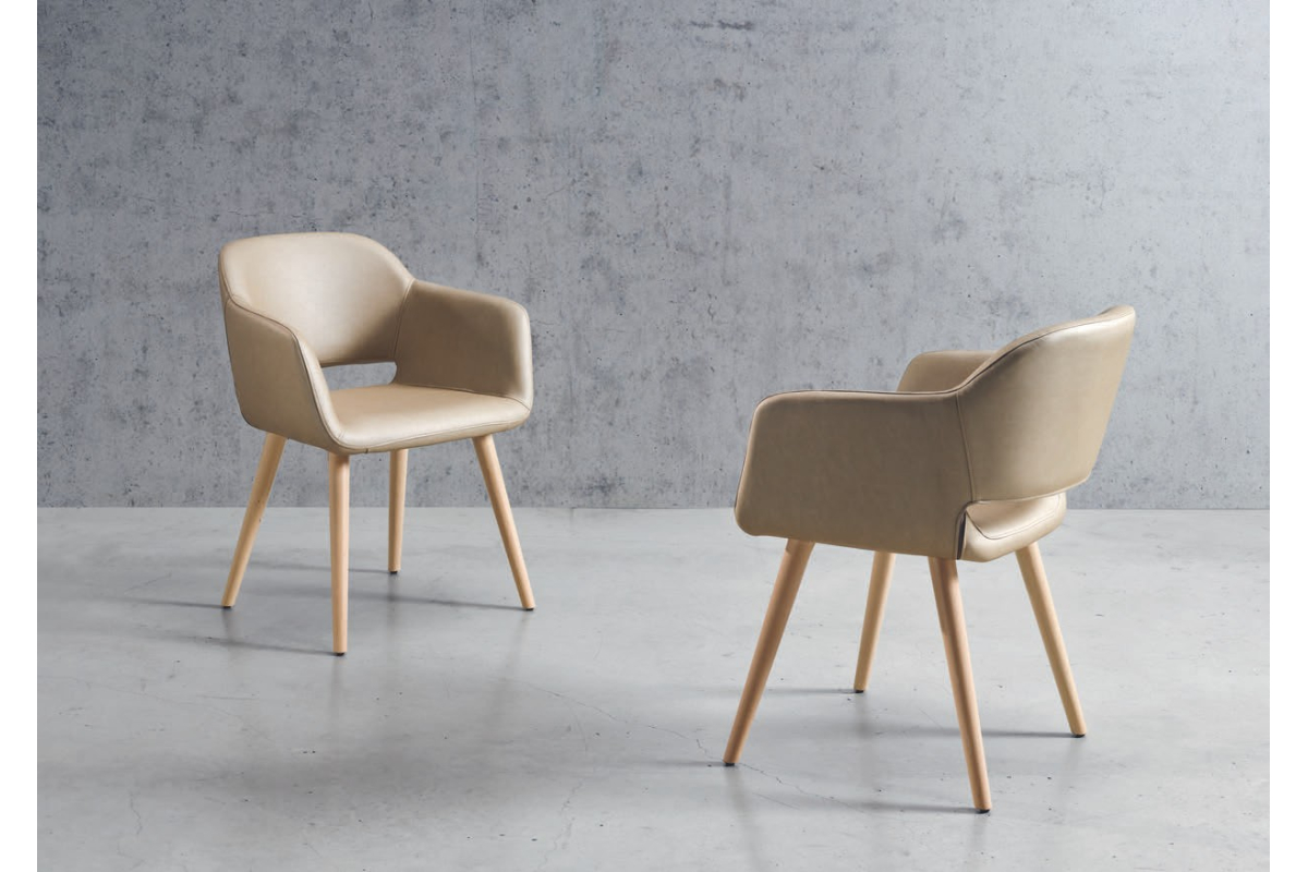 Sillón tapizado moderno de comedor modelo Brando de Funcional Mobiliario Altair