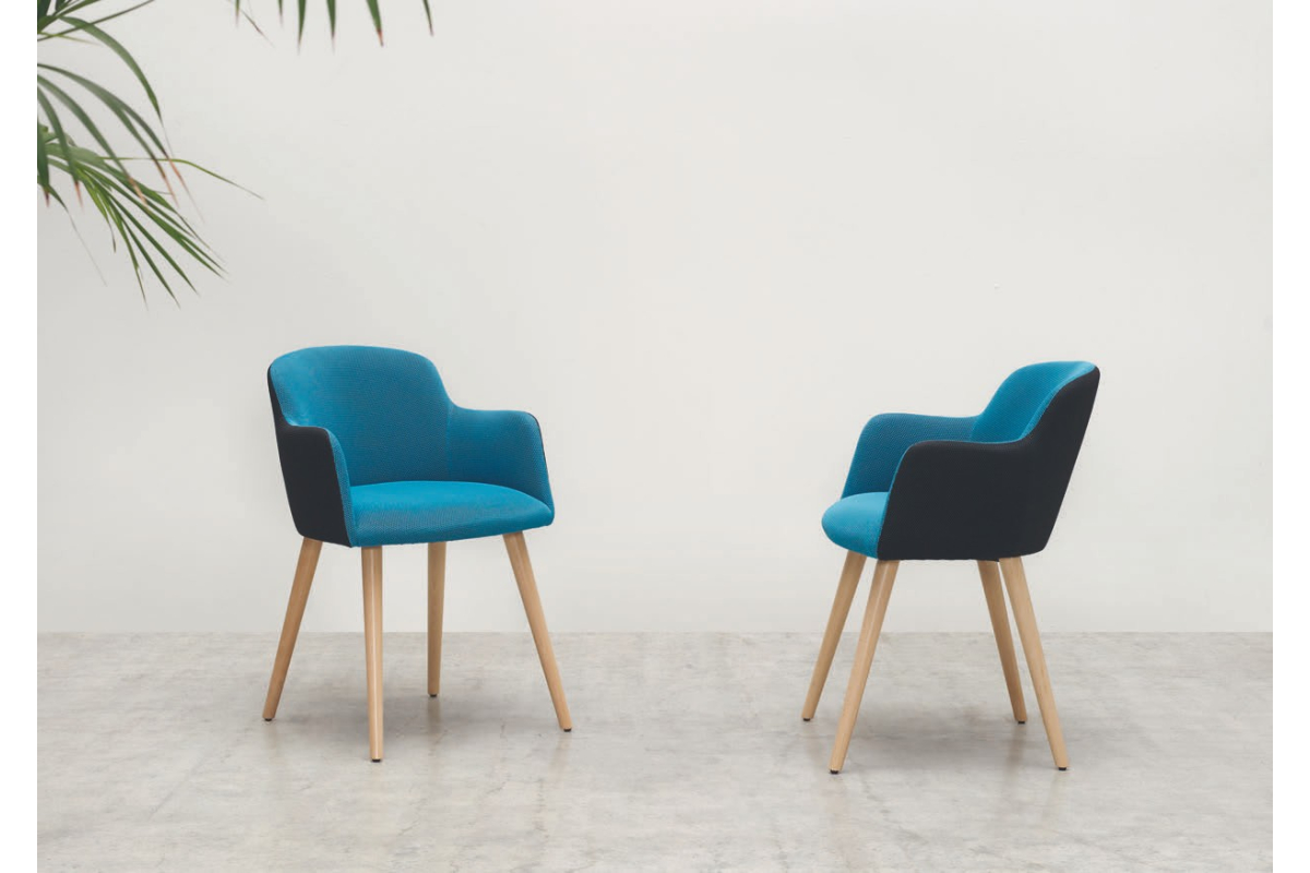 Sillón tapizado moderno de comedor modelo Danubio de Funcional Mobiliario Altair