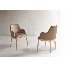 Sillón tapizado moderno de comedor modelo Moon de Funcional Mobiliario Altair
