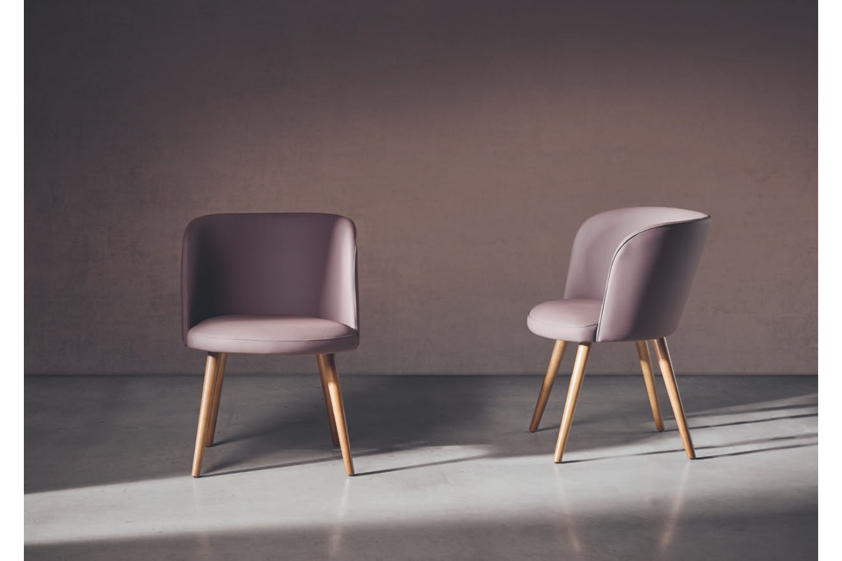 Sillón tapizado moderno de comedor modelo Oscar de Funcional Mobiliario Altair