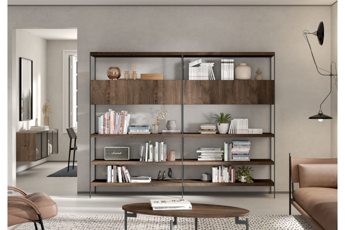Mueble librería o estantería moderna de Kazzano colección New Royal 104