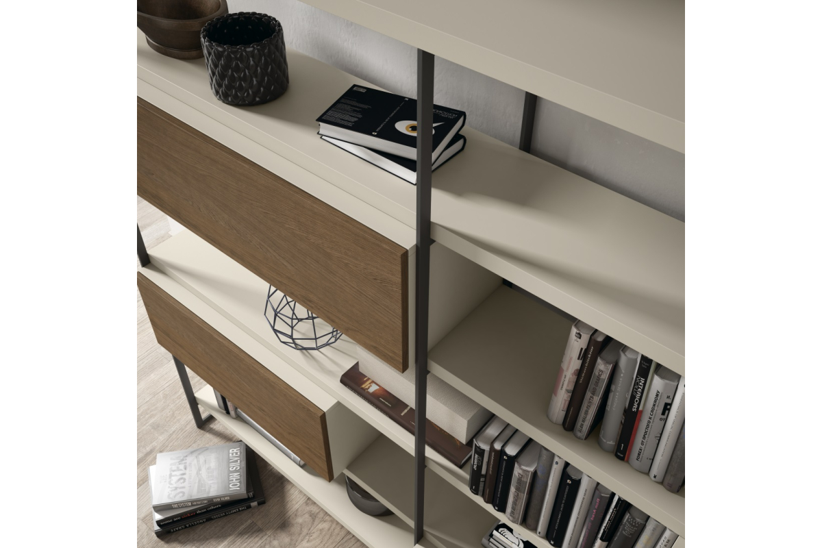 Detalle mueble estantería  moderna de Bocubi Mobiliario colección Ilusion Day 26