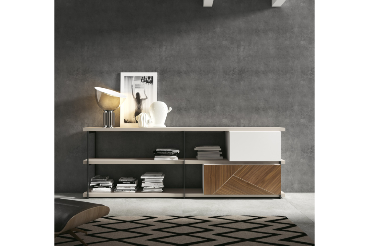 Mueble estantería comedor moderna de Bocubi Mobiliario colección Ilusion Day 46
