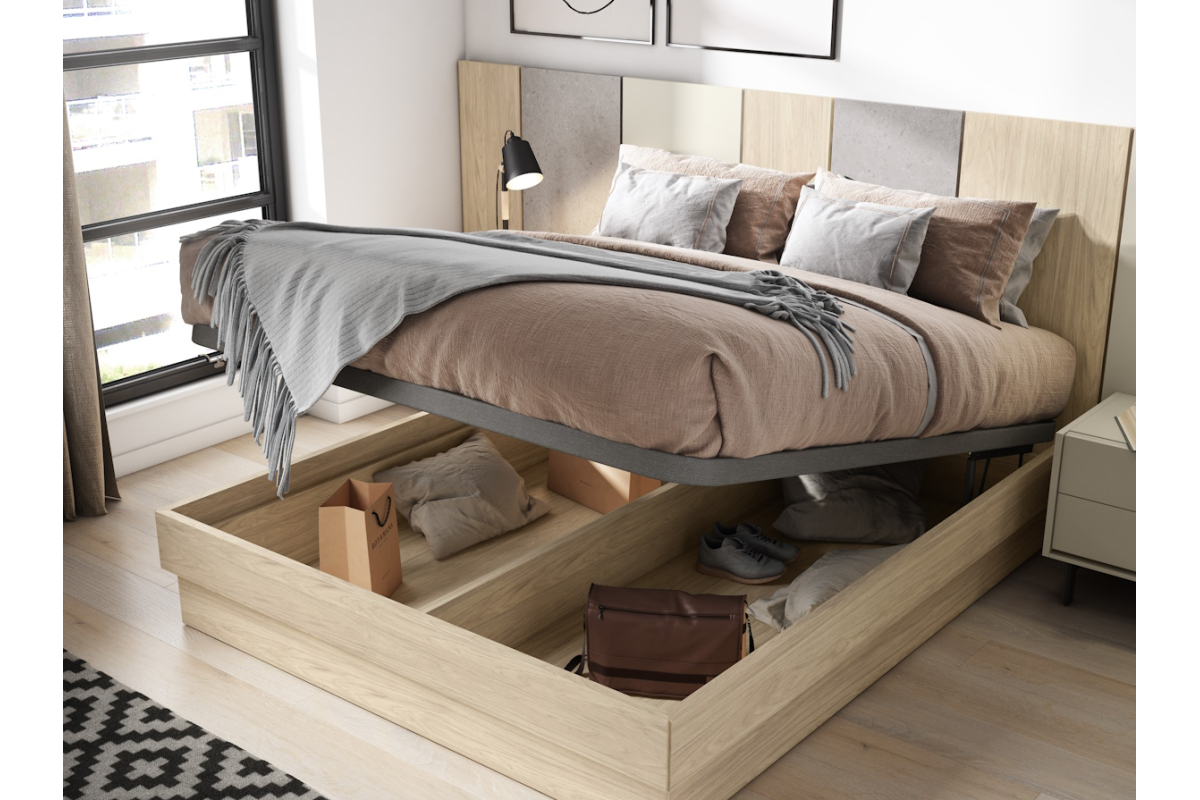 Dormitorio de matrimonio moderno con canapé torga mobiliario nativ home 09