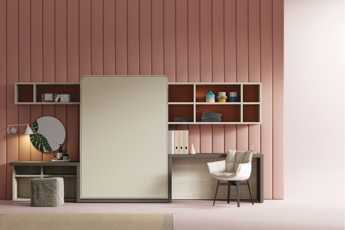 Dormitorio juvenil moderno cama abatible de Lagrama 35