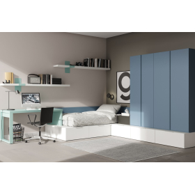Dormitorio juvenil moderno cama individual de Lagrama 29