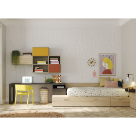 Dormitorio juvenil moderno doble cama de Lagrama 25
