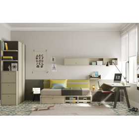 Dormitorio juvenil moderno cama nido de Lagrama 18