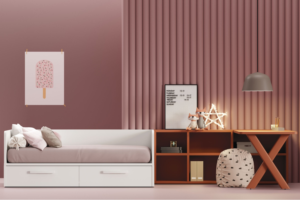Dormitorio juvenil moderno cama nido de Lagrama 17