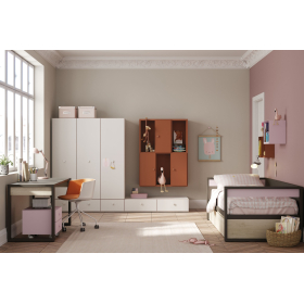 Dormitorio juvenil moderno cama compacta de Lagrama 16