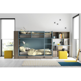 Dormitorio juvenil moderno cama litera de Lagrama 13B