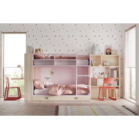 Dormitorio juvenil moderno cama litera de Lagrama 13A