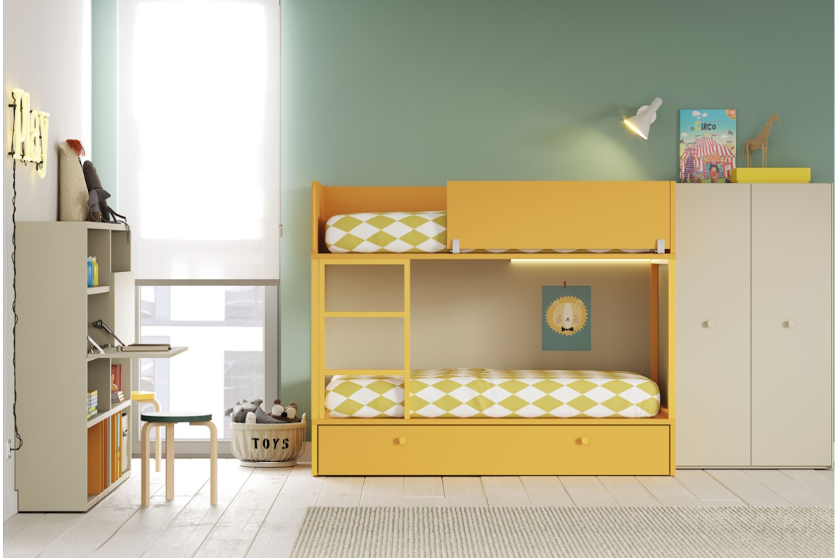 Dormitorio juvenil moderno cama litera de Lagrama 12