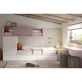 Dormitorio juvenil moderno cama litera de Lagrama 10