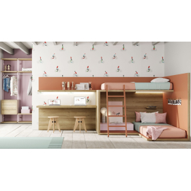 Dormitorio juvenil moderno cama litera de Lagrama 08