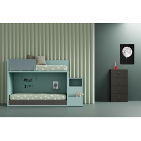 Dormitorio juvenil moderno cama litera de Lagrama 06B