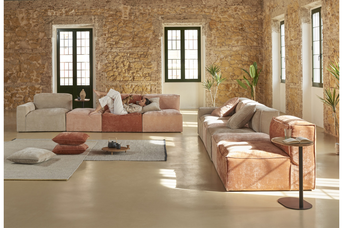 Sofás modular con diseño moderno modelo Baobab de Reyes Ordoñez