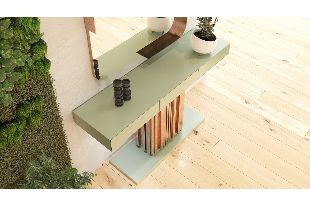 Mueble consola recibidor moderno modelo R18 de la firma Franco Furniture en Valencia