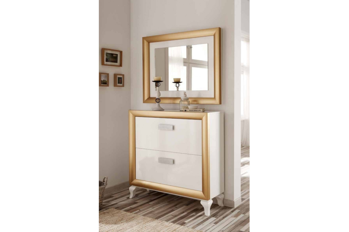 Mueble consola recibidor zapatero clásico modelo c2014-2008 de la firma Disemobel en Valencia