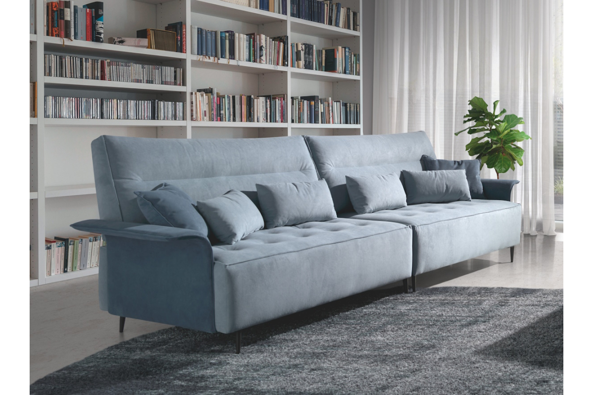 Sofá moderno con asientos fijos modelo Verónica con diseño minimalista de Afos Sofás